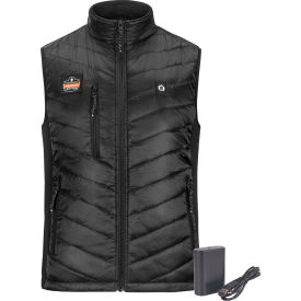 Ergodyne® N-Ferno® 6495 Rechargeable Heated Vest with Battery Power Bank M Black 41702