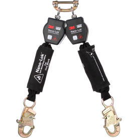 3M™ DBI-SALA Nano-Lok Twin-Leg Hot Work Self-Retracting Lifeline Web & Steel Snap Hook 6'L 7012818543
