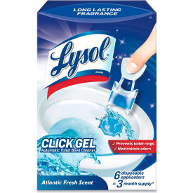 LYSOL® Brand Click Gel Automatic Toilet Bowl Cleaner Atlantic Fresh Scent 6/Box 4 Boxes/CT 19200-89059