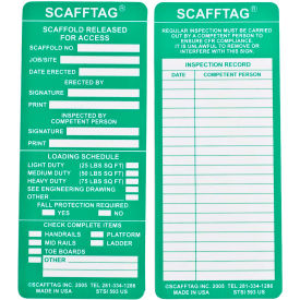 Brady® SCAF-STSI593 ScaffTag® Scaffold Tag Insert 100/Pk 3-1/8