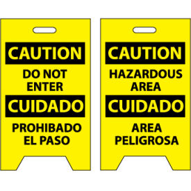 Floor Sign - Caution Do Not Enter Cuidado Pohibado El Paso FS31
