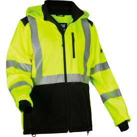 Ergodyne® High Visibility SoftShell Water Resistant Jacket Type R Class 3 Lime Large 23524