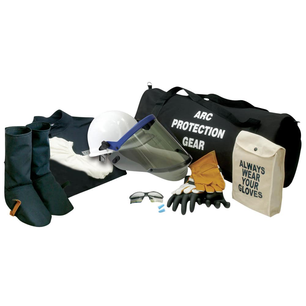 Arc Flash Clothing Kits, Protection Type: Arc Flash , Garment Type: Coat, Hoods, Leggings , Maximum Arc Flash Protection (cal/Sq. cm): 12.00 , Size: 4X-Large  MPN:AG12-CL-4XL-8