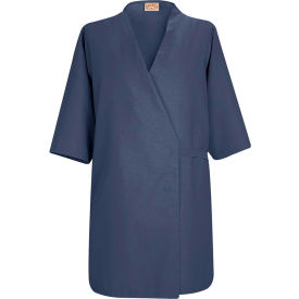Red Kap® Collarless Butcher Wrap W/o Pockets Navy Polyester/Combed Cotton 2XL WP18NVRGXXL