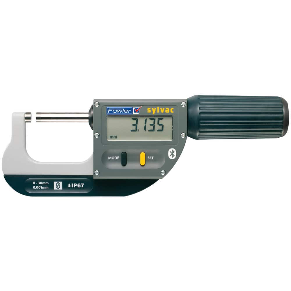 Electronic Outside Micrometers; Micrometer Type: Rapid Measurement; Minimum Measurement (mm): 0.00; Maximum Measurement (mm): 30.00; Accuracy (Decimal Inch): 0.000120; Resolution (Decimal Inch): 0.00005; Rotating Spindle: Yes MPN:54-815-130-0