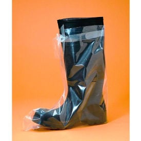 4 Mil Heavy Duty Polyethylene Boot Covers Clear LG 50/Box SANI-BT-LG-1BX