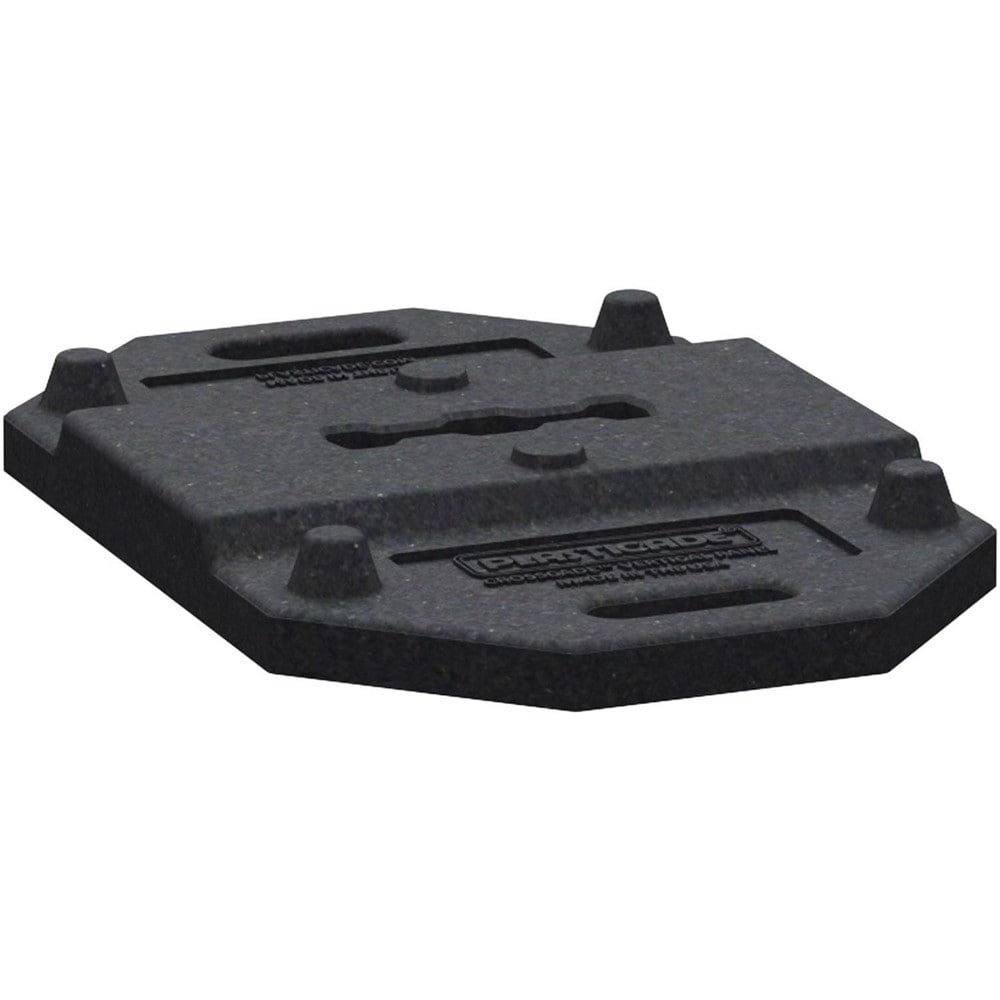 Barrier Parts & Accessories, For Use With: Crosscade 24 & 36 Panels , Includes: Base , Height (Inch): 3-1/8 , Length (Inch): 27-5/8 , Color: Black  MPN:430-RB-28