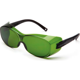Pyramex® OTS® Safety Glasses Anti-Fog Shade 3.0 IR Green Lens/Black Frame S3560SFJ - Pkg Qty 12