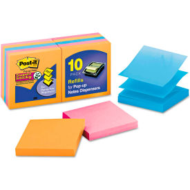 Post-it® Dispenser Notes Sticky Pop-up 3x3 Note Refill Assorted Color 90 Sheet/Pad 10 Pads R33010SSAN
