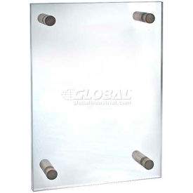 Global Approved 105506 Acrylic Standoff Sign Holder W/ Caps 8.5