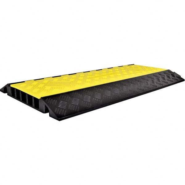Floor Cable Cover: Polyethylene, 5 Channels, 1-1/2