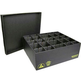 Protektive Pak 38829 ESD In-Plant Handler Adj. Dividers & Lid 7 Cells Cell Size 8 x 19-3/4 x 2-1/4 38829 - Pkg Qty 5