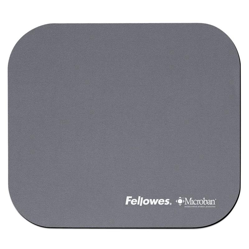 Fellowes Mouse Pad With Microban, 8in x 9in, Graphite MPN:5934001