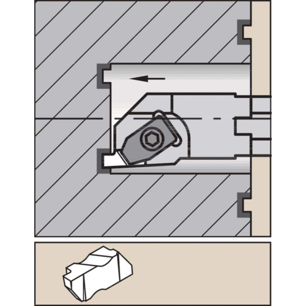 Indexable Grooving Toolholder: A20UNSR3, Internal, Right Hand MPN:3632135