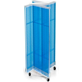 Global Approved 700443-BLU Pinwheel Pegboard Display W/Wheel Base 13.5