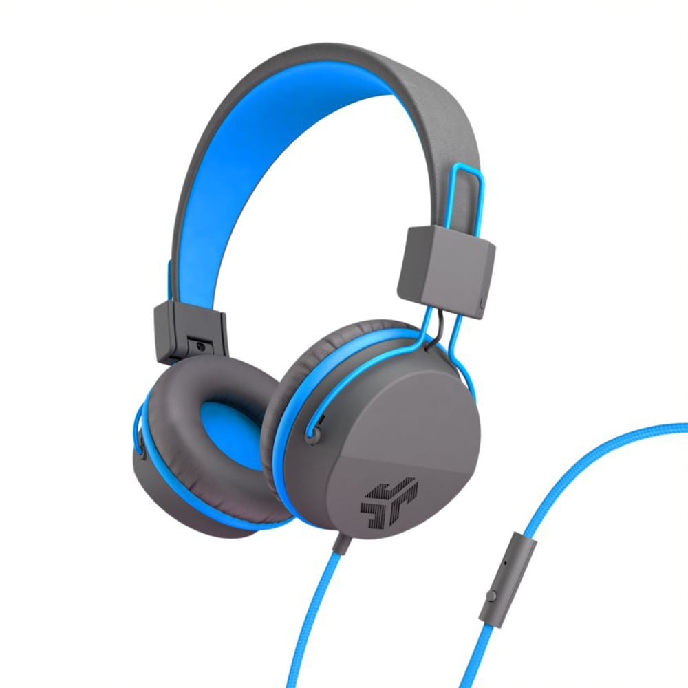 JLab Audio Kids JBuddies Studio Over-The-Ear Headphones, Gray/Blue, JKSTUDIO GRYBLU BX MPN:JKSTUDIO-GRYBLU-BOX