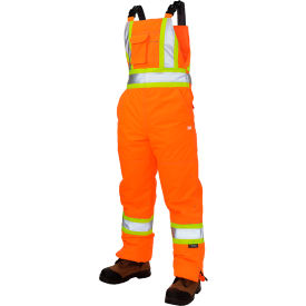 Tough Duck Insulated Flex Safety Bib Overall XL Fluorescent Orange SB071-FLOR-XL