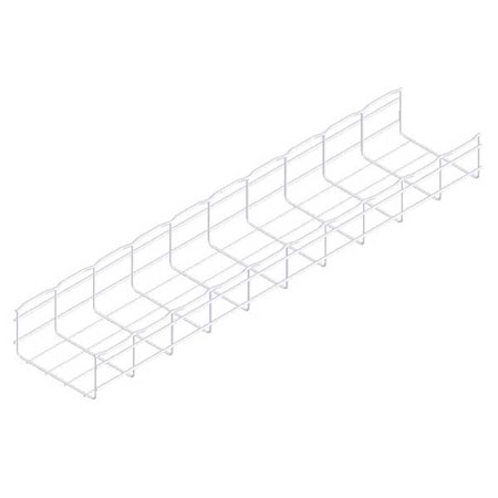 Wire Mesh Cable Tray, 76 lb Capacity, Steel, Zinc Plated MPN:CF105/200EZ