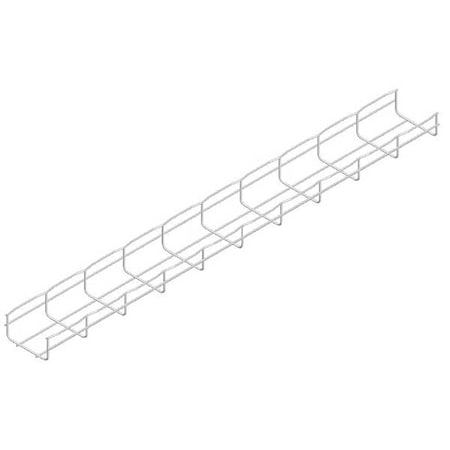 Wire Mesh Cable Tray, 22 lb Capacity, Steel, Zinc Plated MPN:CF54/100EZ