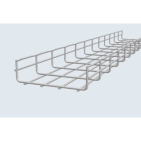 Wire Mesh Cable Tray, 95 lb Capacity, Steel, Zinc Plated MPN:CF54/600EZ