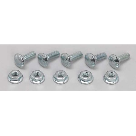 Screw And Flange Nut, Electro Zinc, PK50 MPN:EZBN1/4EZ