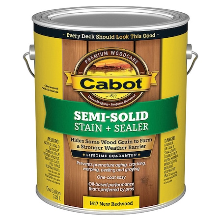 SemiSolid DeckStain, NewRedwood, Flat, 1gal MPN:140.0001417.007