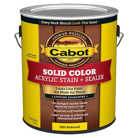 Solid Acryl StainRedwoodLowLustre, 1gal MPN:140.0001880.007