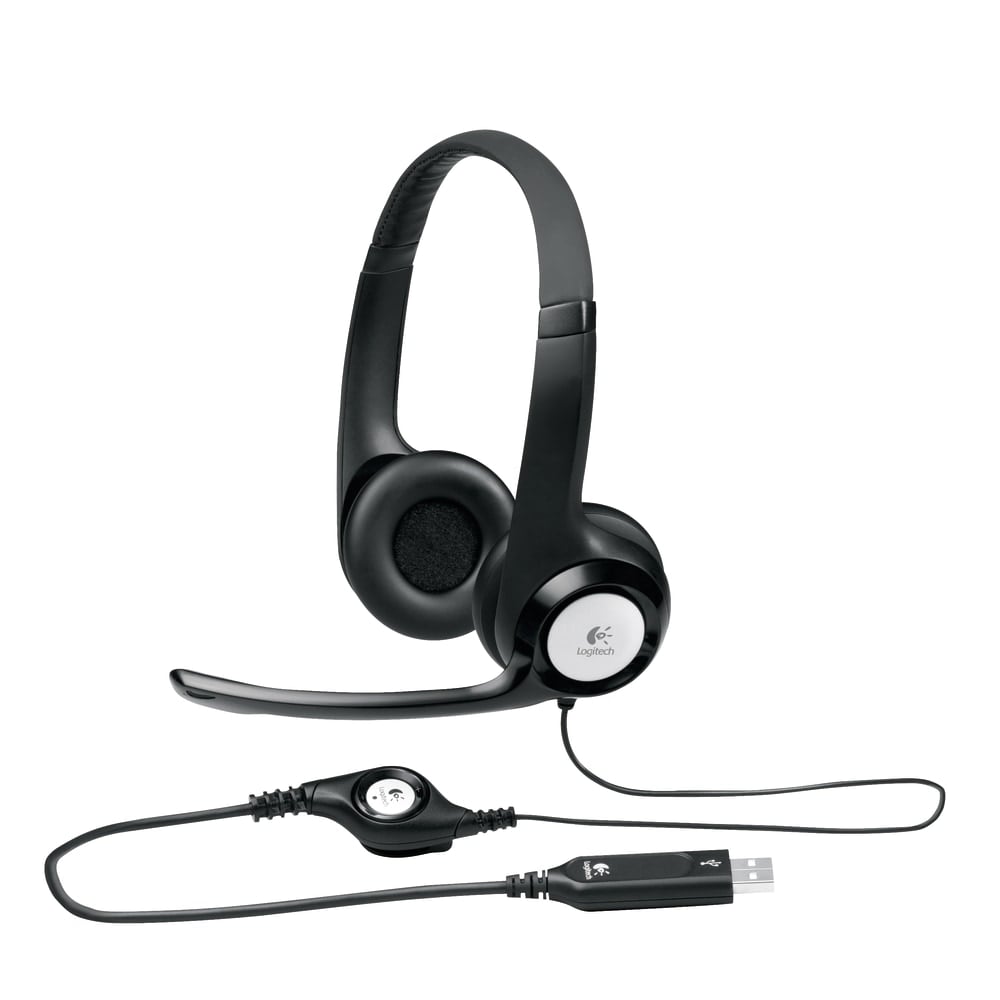 Logitech H390 On-Ear USB Headset with Noise-Cancelling Mic, Black (Min Order Qty 3) MPN:981-000014