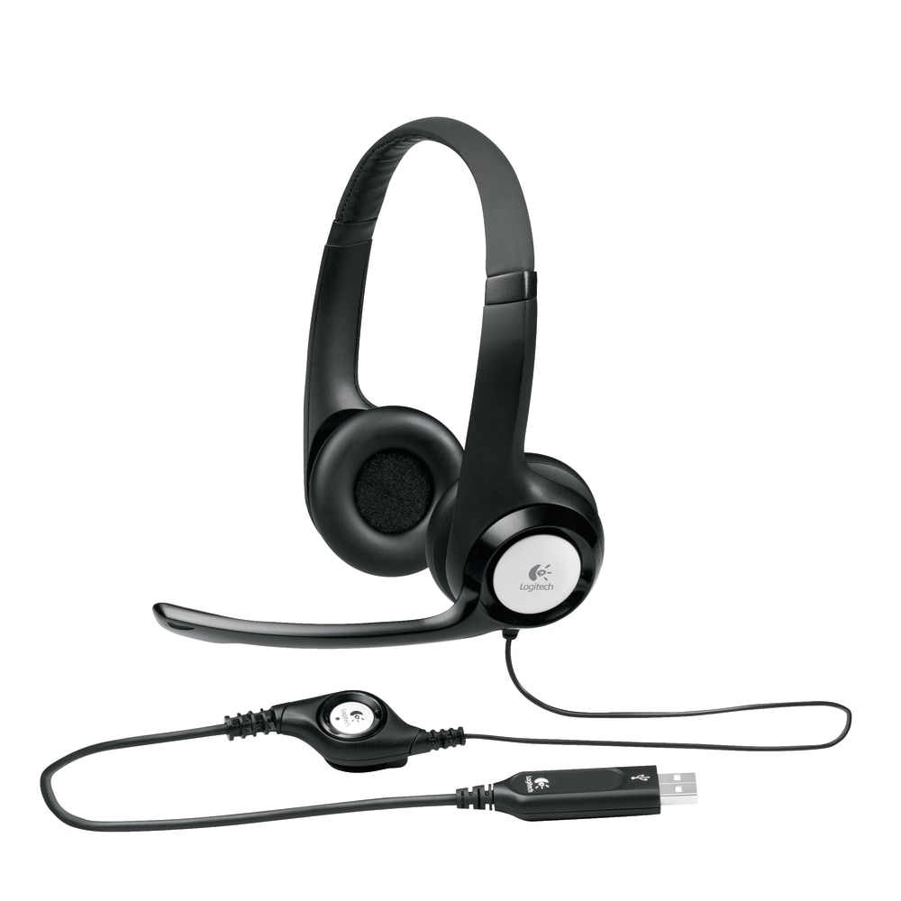 Logitech H390 On-Ear USB Headset with Noise-Cancelling Mic, Black MPN:981-000014