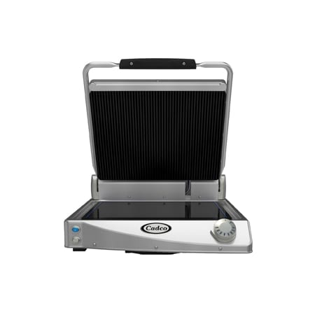 Jumbo Single Panini Grill, Glass Ceramic, black ribbed top plate MPN:CPG-15
