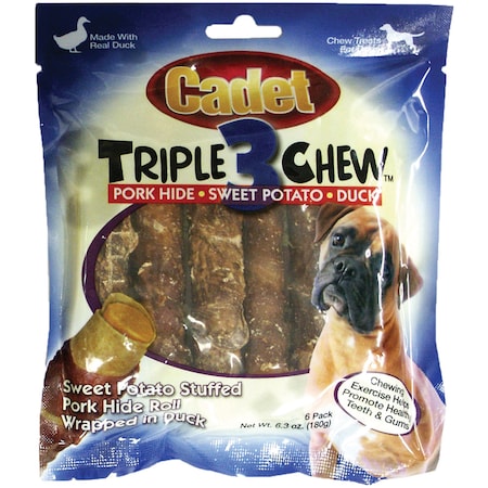 Triple Chew Treat Duck/Sweet Potato 6Pcs MPN:C07332-6