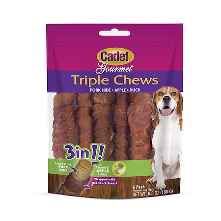 Triple Chew Treat Duck/Apple 6Pcs MPN:C07781W