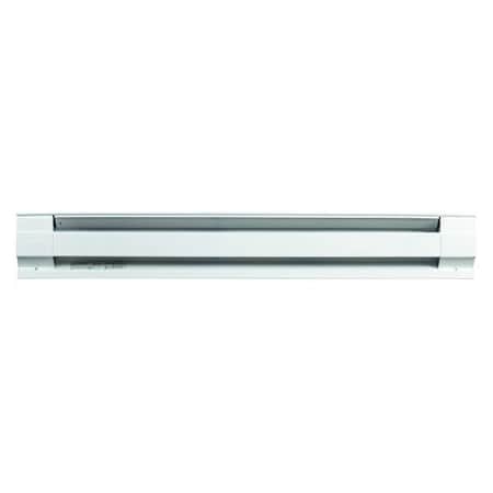 Electric Baseboard Heater, 30 in, 500W, 120V, White MPN:2F500-1W