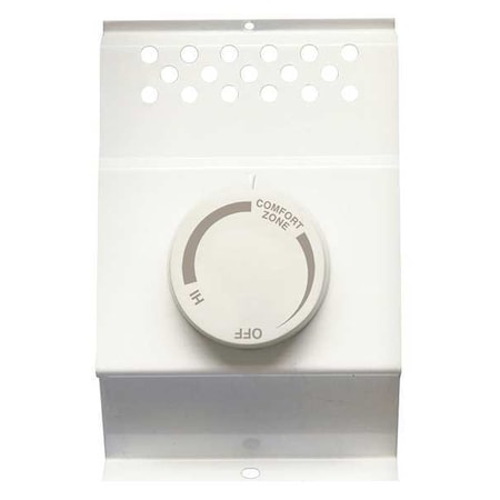 Electric Baseboard Heater Thermostat, 2 Poles, White, Powder Coated White Paint, 120/208/240V MPN:BTF2W