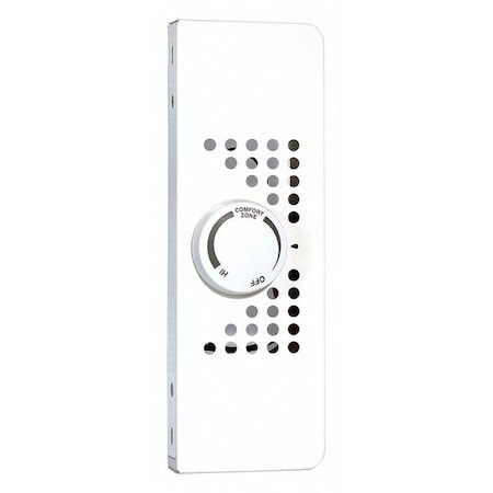 Electric Baseboard Heater Thermostat, 2 Poles, White, Powder Coated White Paint, 120/208/240V MPN:EBKNW