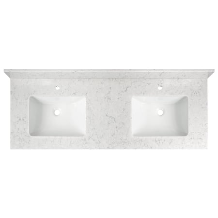 Vanity Top w/Ceramic Basins, 61 x 22 in MPN:CAVT61DBRM