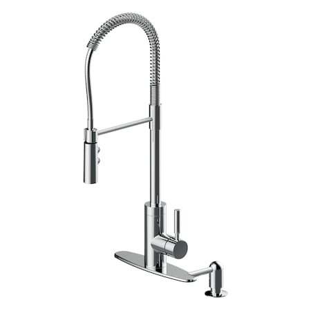 Industrial 1-Handle Pull-Down Kitchen Fa MPN:CA6113CP