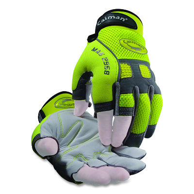 3-Finger Open Mag Hi-Viz/Ref Leather Palm M MPN:2958-M