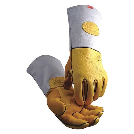 1485 Welding Gloves, Gauntlet Cuff, Reinforced Thumb, Premium Elkskin, XL, 1 PR MPN:1485-6
