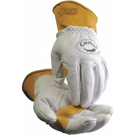 1871 Welding Gloves, Straight Cuff, Wing Thumb, Premium Goatskin, M, 1 PR MPN:1871-4