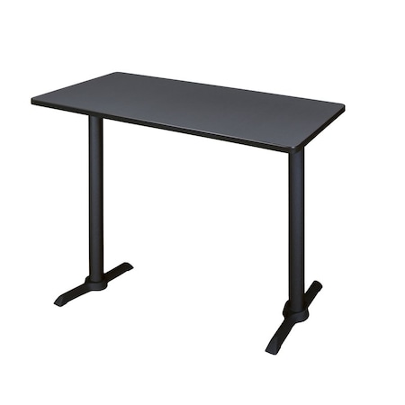 Cain Cafe Training Tables, 48 W, 24 L, 42 H, Wood, Metal Top MPN:MCTRCT4824GY