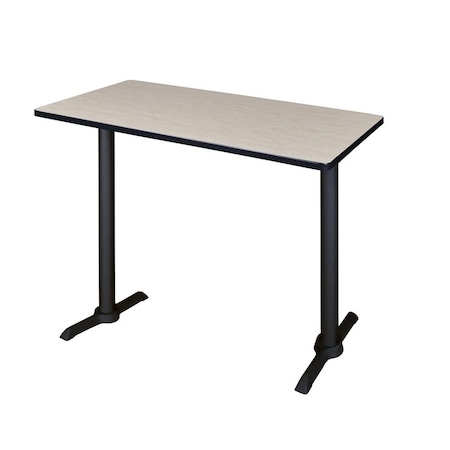 Rectangle Cain Cafe Training Tables, 48 W, 24 L, 42 H, Wood, Metal Top, Maple MPN:MCTRCT4824PL