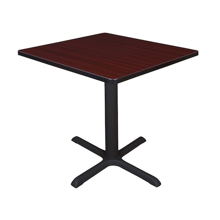 Square Tables > Breakroom Tables > Cain Square & Round Tables, Wood, Metal Top, Mahogany MPN:TB3030MH