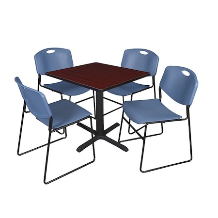 Cain Square Table & Chair Set, Wood, Metal, Polypropylene Top MPN:TB3030MH44BE