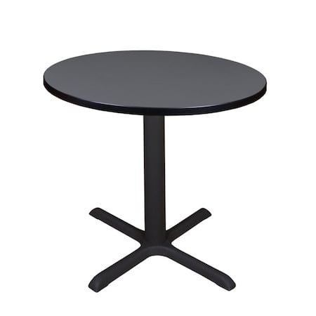 Round Tables > Breakroom Tables > Cain Square & Round Tables, Wood, Metal Top, Grey MPN:TB30RNDGY
