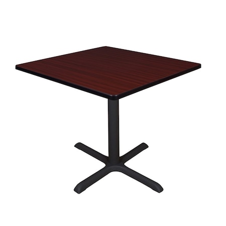 Square Tables > Breakroom Tables > Cain Square & Round Tables, Wood, Metal Top, Mahogany MPN:TB4242MH