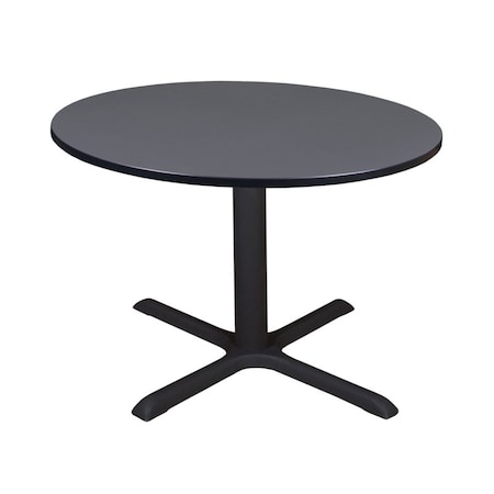 Cain Square & Round Tables, Wood, Metal Top, Grey MPN:TB48RNDGY