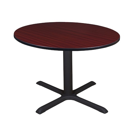 Cain Square & Round Tables, Wood, Metal Top, Mahogany MPN:TB48RNDMH