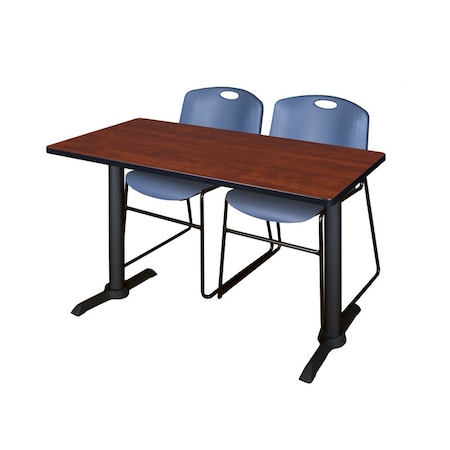 Rectangle Tables > Training Tables > Cain Training Table & Chair Sets, 48 W, 24 L, 29 H, Cherry MPN:MTRCT4824CH44BE