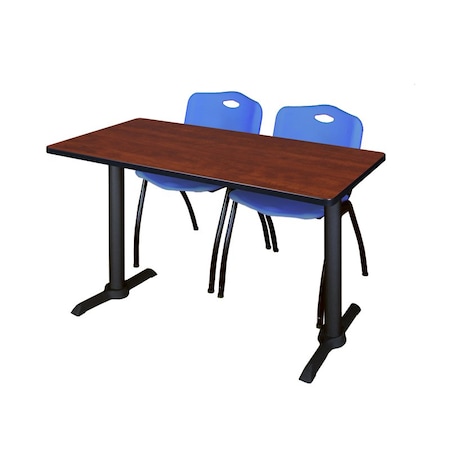 Rectangle Tables > Training Tables > Cain Training Table & Chair Sets, 48 W, 24 L, 29 H, Cherry MPN:MTRCT4824CH47BE